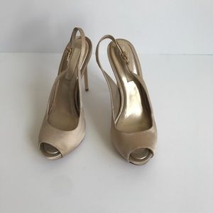 BCBG MaxAzria peek-a-boo toe heels